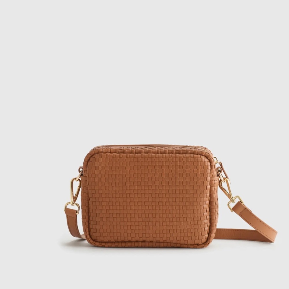 Italian Leather Handwoven Crossbody